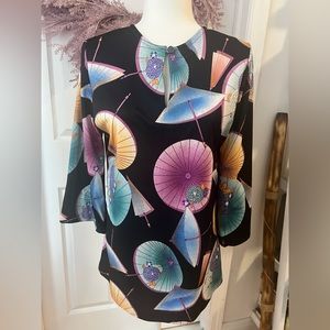 Aladdin Black parasol blouse with matching belt